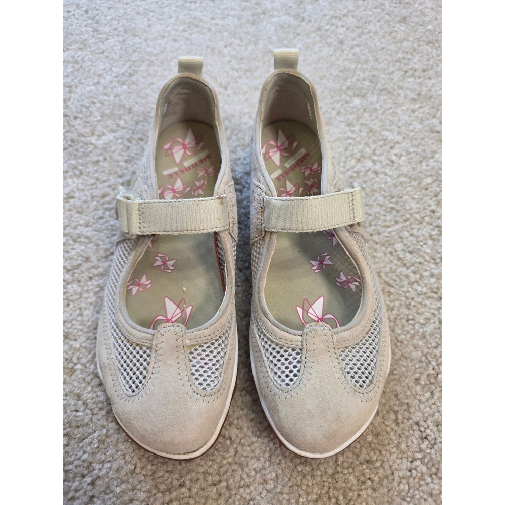 Merrell Lorelei Emme Ash Mary Jane Mesh Suede Flats J88864 Womens 6 Grey